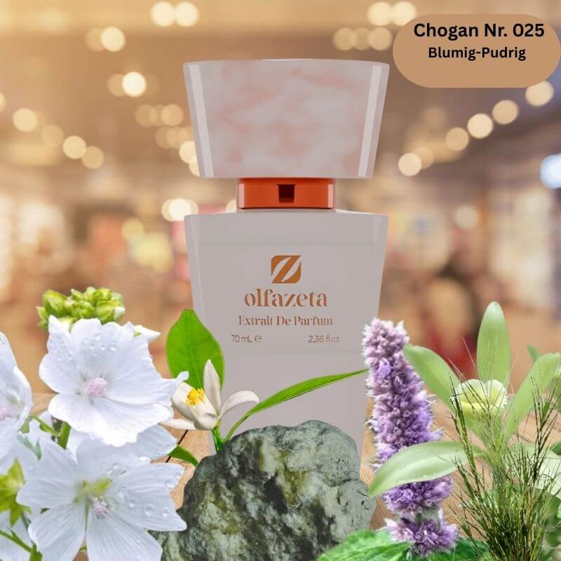 Chogan Damen Parfum Nr. 025 – blumig-pudriger Olfazeta Damenduft mit Orangenblüte, Moschus und Vanille