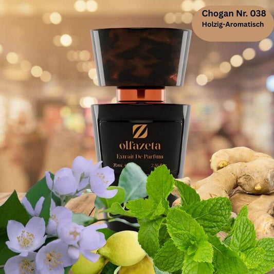Chogan Herren Parfum Nr. 038 – holzig-aromatischer Herrenduft mit Zitrone, Weihrauch und weißem Moschus