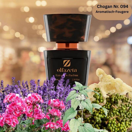 Chogan Parfum Nr. 094 – der beliebteste Männerduft bei Frauen mit Bergamotte, Lavendel und Ambroxan.